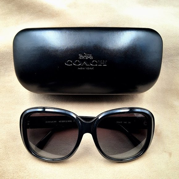 Coach Sunglasses HC8207 Black - Picture 1 of 8